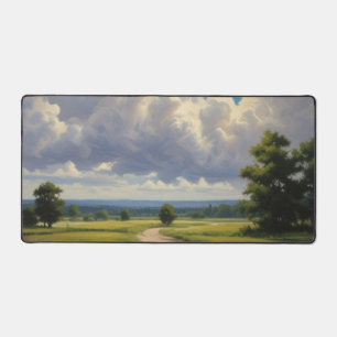 Witte wolken en heldere blauwe lucht bureaumat