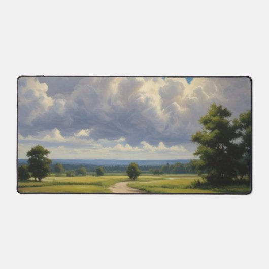 Witte wolken en heldere blauwe lucht bureaumat (Voorkant)