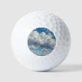 Witte wolken en heldere blauwe lucht golfballen (Voorkant)