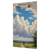 Witte wolken en heldere blauwe lucht klembord (Links)