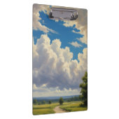 Witte wolken en heldere blauwe lucht klembord (Rechts)