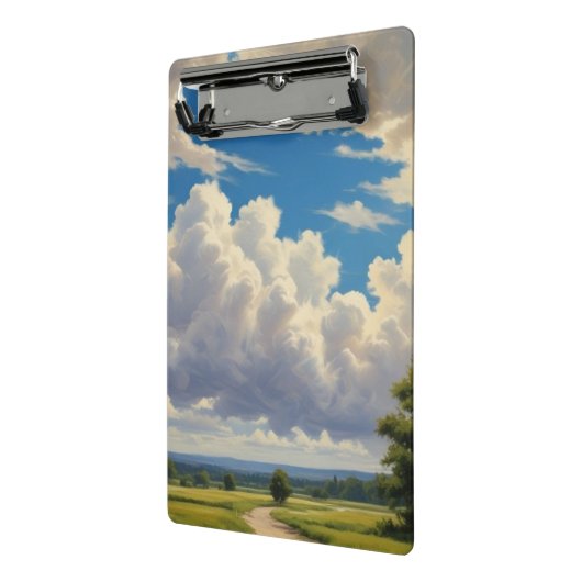 Witte wolken en heldere blauwe lucht mini klembord (Angled2)