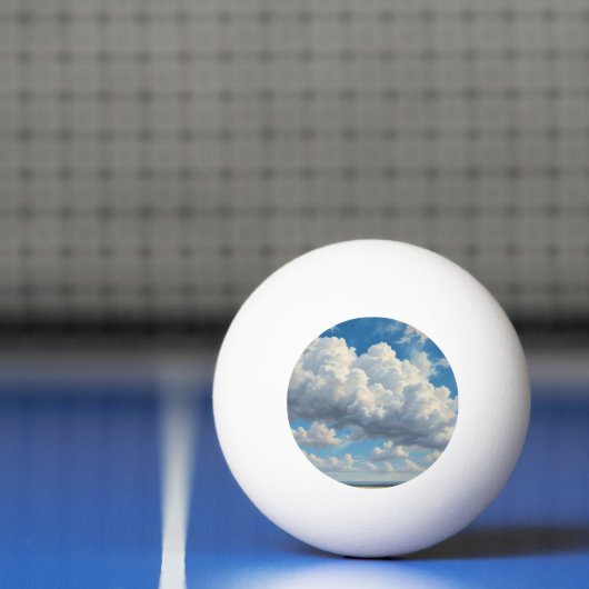 Witte wolken en heldere blauwe lucht pingpongbal (Net)