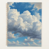 Witte wolken en heldere blauwe lucht planner (Voorkant)