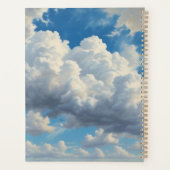 Witte wolken en heldere blauwe lucht planner (Achterkant)