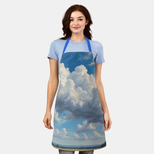 Witte wolken en heldere blauwe lucht schort (Gedragen)