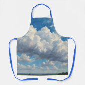 Witte wolken en heldere blauwe lucht schort (Voorkant)