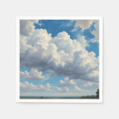 Witte wolken en heldere blauwe lucht servet (Voorkant)