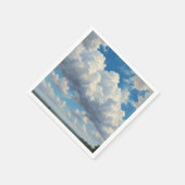 Witte wolken en heldere blauwe lucht servet (Hoek)