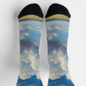 Witte wolken en heldere blauwe lucht sokken (Top)