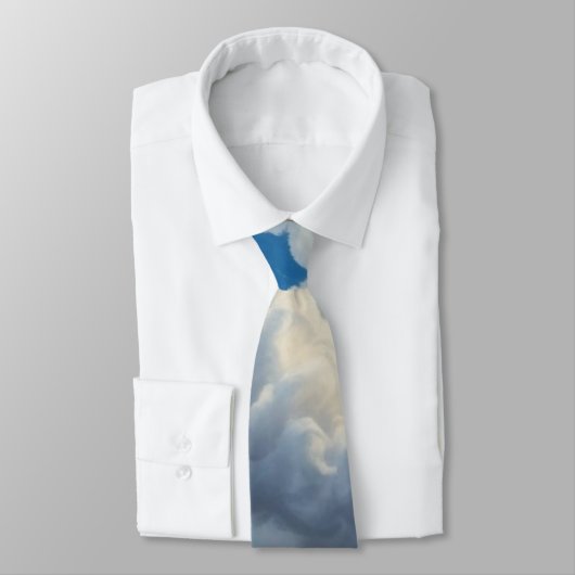 Witte wolken en heldere blauwe lucht stropdas (Gebonden)