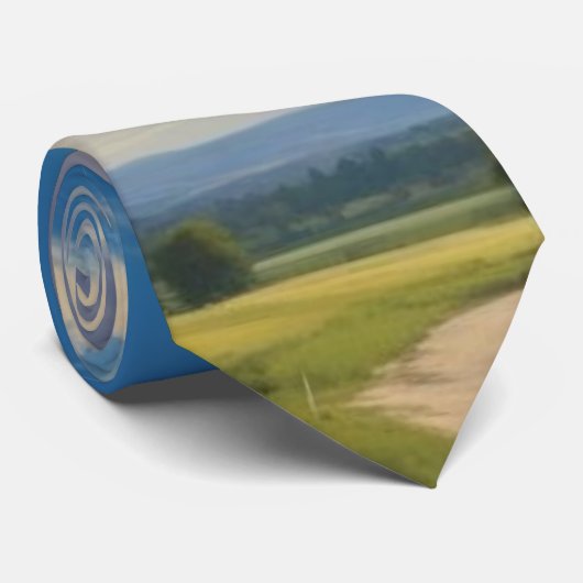 Witte wolken en heldere blauwe lucht stropdas (Opgerold)