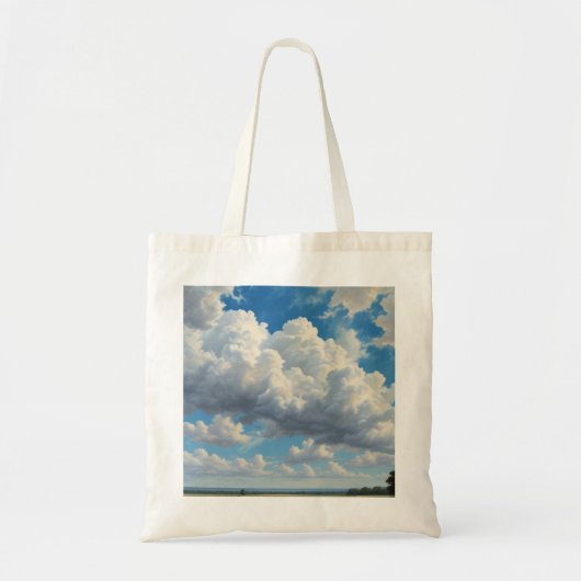 Witte wolken en heldere blauwe lucht tote bag (Voorkant)