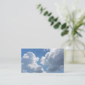 Witte wolken en Visitekaartjes voor een blauw luch (Staand voorkant)