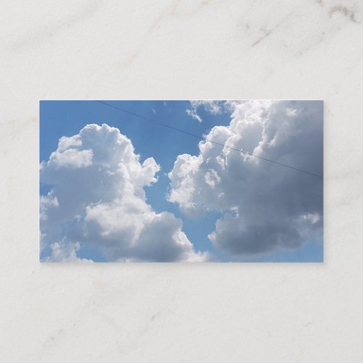 Witte wolken en Visitekaartjes voor een blauw luch (Achterkant)