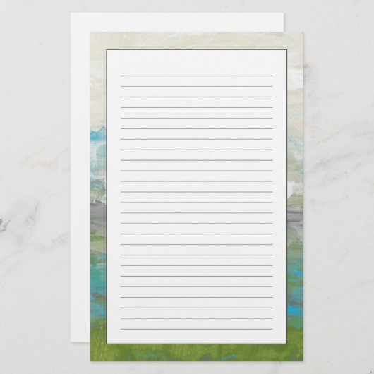 Witte wolken Het prachtige landschap overzien Briefpapier (Voorkant / Achterkant)