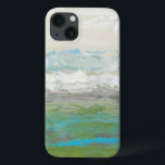Witte wolken Het prachtige landschap overzien iPhone 13 Hoesje<br><div class="desc">Jennifer Goldberger schilderde dit prachtige landschapsstuk. Witte wolken kijken over het hoofd van een verbazingwekkend blauw meer omringd door prachtig groen gras. De kleuren zijn levendig en het detail is immuun. Koop nu uw afdruk!</div>