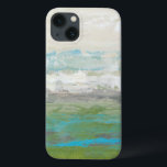 Witte wolken Het prachtige landschap overzien iPhone 13 Hoesje<br><div class="desc">Jennifer Goldberger schilderde dit prachtige landschapsstuk. Witte wolken kijken over het hoofd van een verbazingwekkend blauw meer omringd door prachtig groen gras. De kleuren zijn levendig en het detail is immuun. Koop nu uw afdruk!</div>