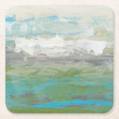 Witte wolken Het prachtige landschap overzien Kartonnen Onderzetters (Voorkant)