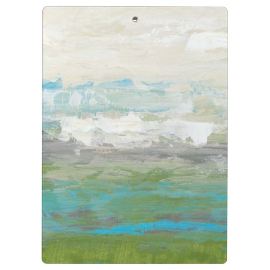 Witte wolken Het prachtige landschap overzien Klembord (Achterkant)