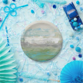 Witte wolken Het prachtige landschap overzien Papieren Bordje (Feest)