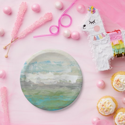 Witte wolken Het prachtige landschap overzien Papieren Bordje (Feest)