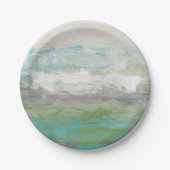 Witte wolken Het prachtige landschap overzien Papieren Bordje (Voorkant)
