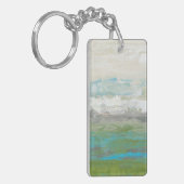 Witte wolken Het prachtige landschap overzien Sleutelhanger (Voorkant Links)