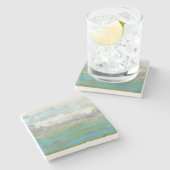 Witte wolken Het prachtige landschap overzien Stenen Onderzetter (Zijkant)