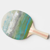 Witte wolken Het prachtige landschap overzien Tafeltennisbatje (Zijkant)