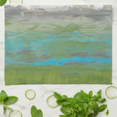 Witte wolken Het prachtige landschap overzien Theedoek (Gevouwen)