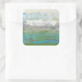 Witte wolken Het prachtige landschap overzien Vierkante Sticker (Tas)