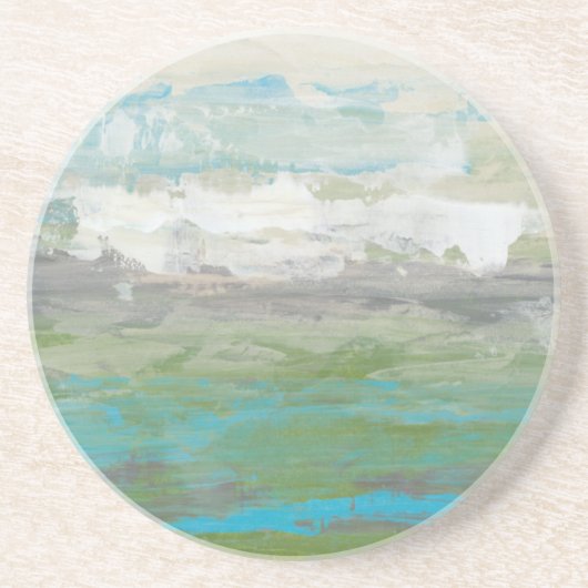 Witte wolken Het prachtige landschap overzien Zandsteen Onderzetter (Voorkant)