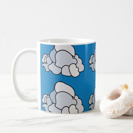 Witte Wolken Koffiemok (Met donut)