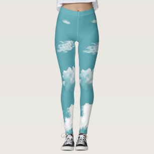 Witte wolken Leggings