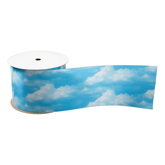 Witte Wolken op Blauw Satijnen Lint (Spoel)