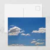 Witte wolken op blauwe hemel briefkaart (Voorkant / Achterkant)