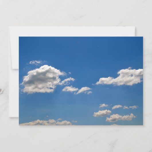 Witte wolken op blauwe hemel kaart (Voorkant)