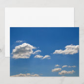 Witte wolken op blauwe hemel kaart (Voorkant / Achterkant)