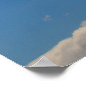 Witte wolken op blauwe hemel poster (Hoek)