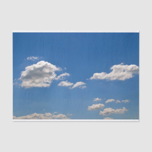 Witte wolken op blauwe hemel tissuepapier (Voorkant)