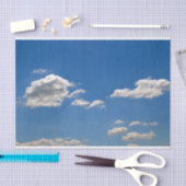 Witte wolken op blauwe hemel tissuepapier (Craft)