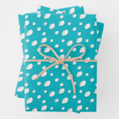 Witte wolken op Blue Sky Wrapping Paper - Sereen (In situ)