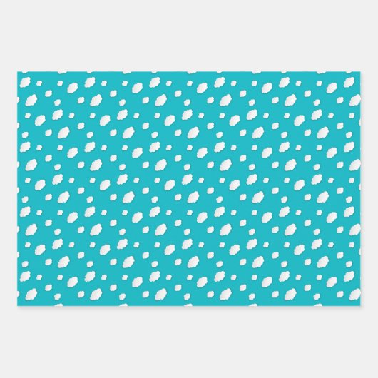 Witte wolken op Blue Sky Wrapping Paper - Sereen (Voorkant)