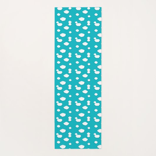 Witte wolken op Blue Sky Yoga Mat - Rustig (Achterkant)