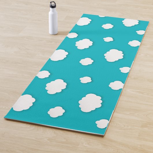 Witte wolken op Blue Sky Yoga Mat - Rustig (In situ)