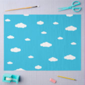 Witte wolken op lichtblauwe hemel tissuepapier (Craft)