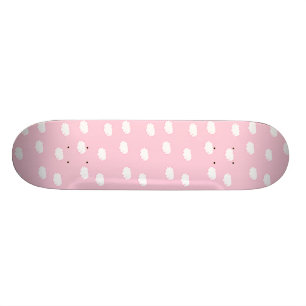 Witte wolken op roze persoonlijk skateboard