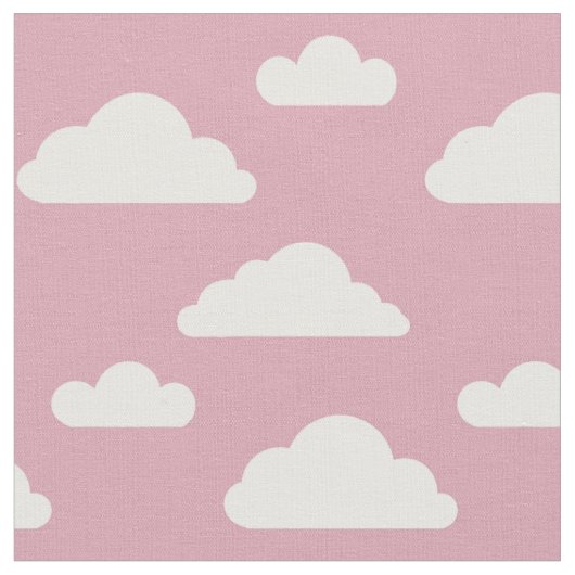Witte wolken op roze stof van Nicole Janes (Close Up)
