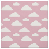 Witte wolken op roze stof van Nicole Janes (Swatch)